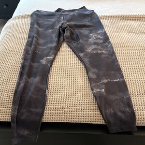 Nike Charcoal and White Patterned Leggings